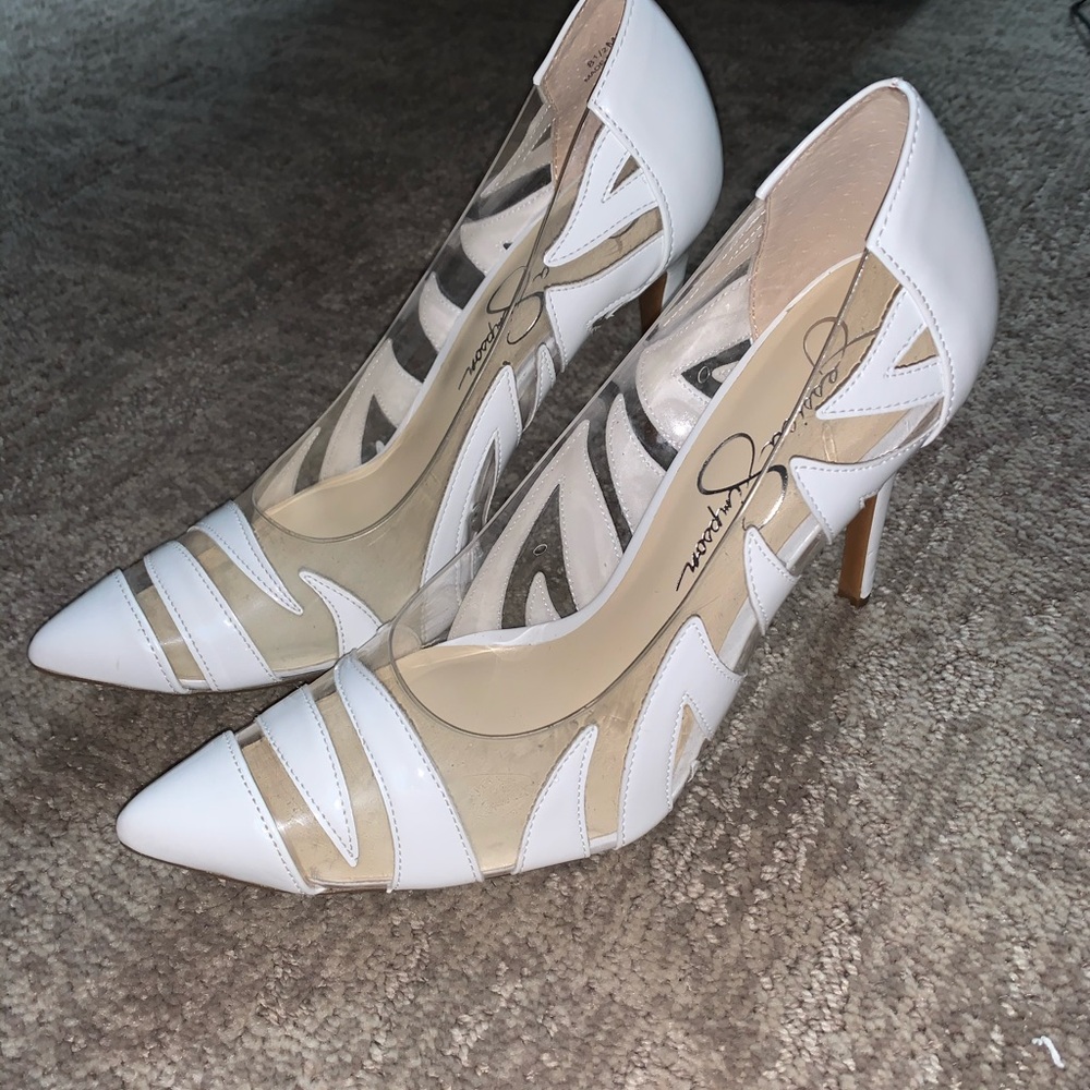 COPY - Jessica Simpson 3’ inch Heels with clear c…